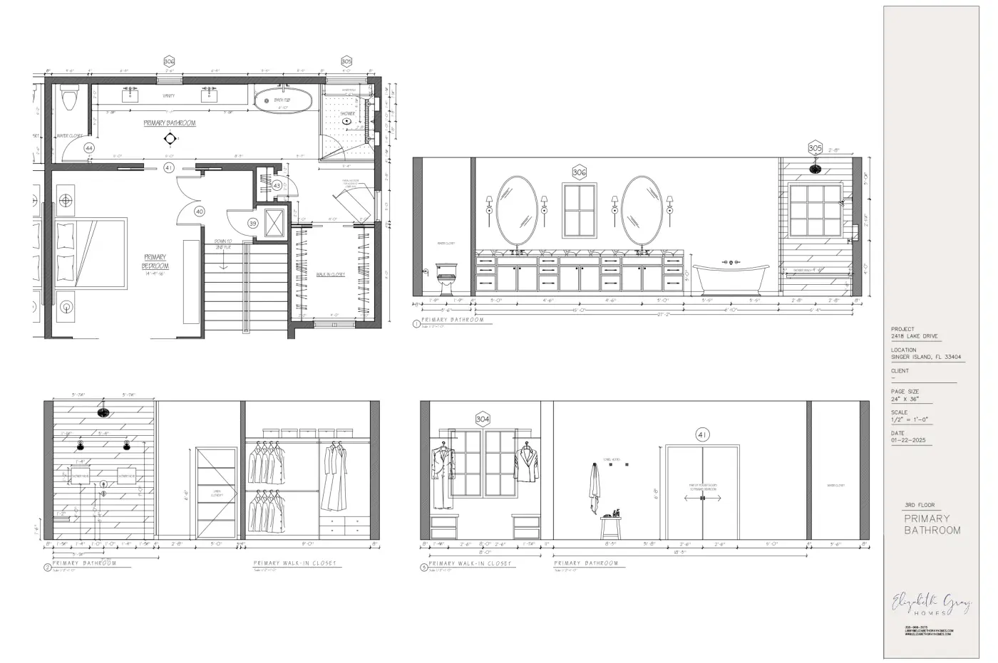 Interior architectural detailing in a coastal Florida home